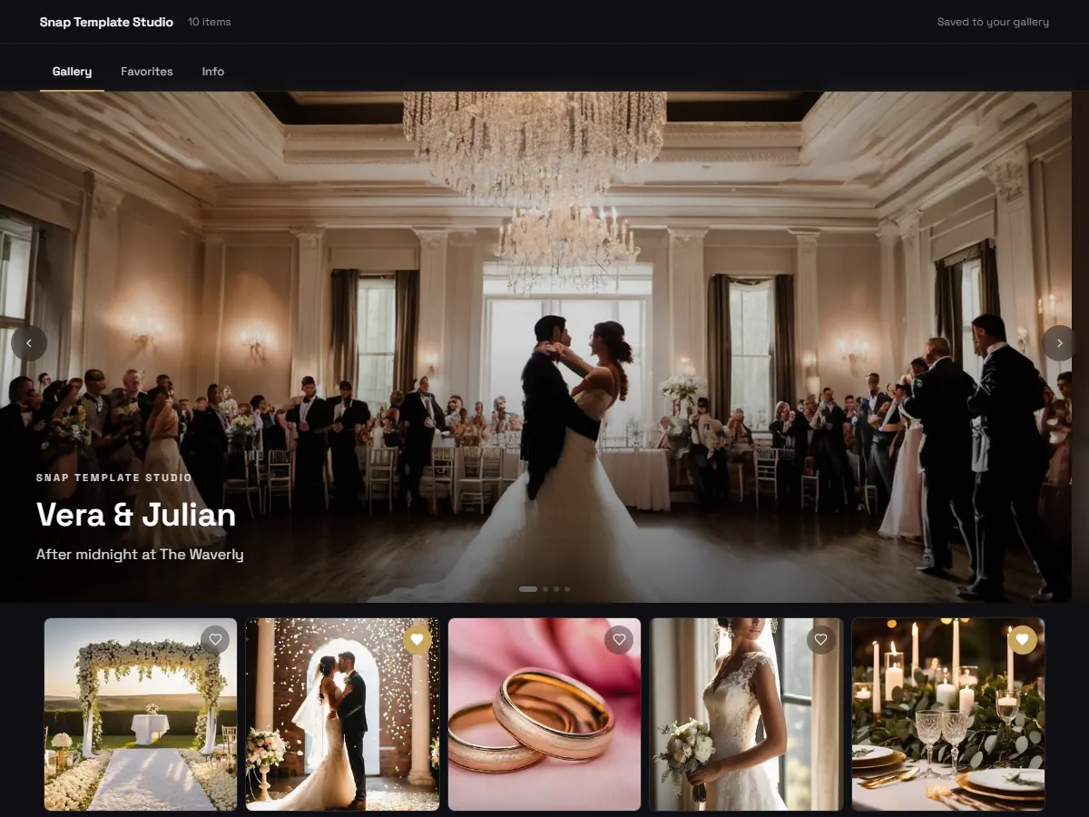 Dark Cinematic gallery template